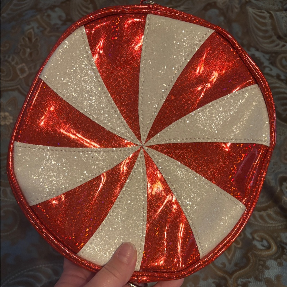 Tipsy Elves Red and White Peppermint Swirl Purse